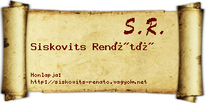Siskovits Renátó névjegykártya
