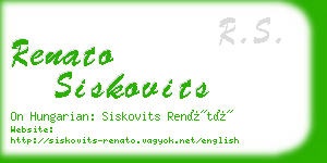 renato siskovits business card